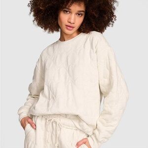 PINK Quilted Heart Pullover